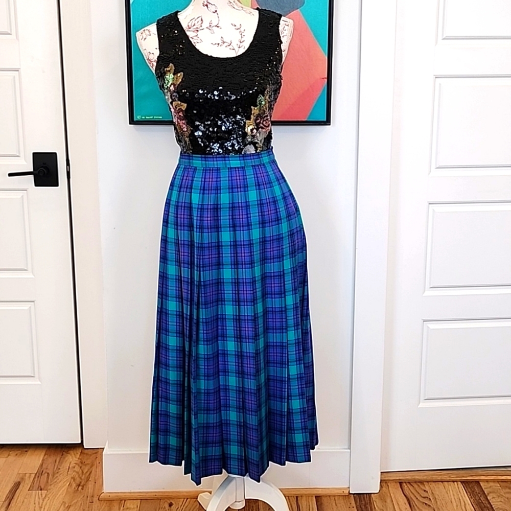 Vintage A-line Midi Skirt